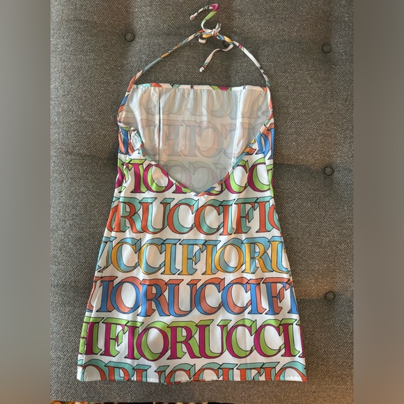 NWT ~ FIORUCCI / Logo Print Mini Dress in Multi - Picture 6 of 6